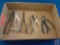 (1) flat assorted items; pliers, wire cutter.