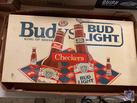 Bud Light ; Checker set.