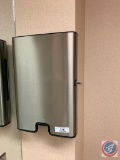 Tork paper towel dispensor with key and small foot operated trash can .