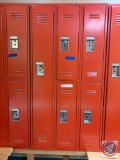 set of 5 lockers, one short 4 long, starts with locker 253