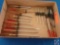 (1) Flat assorted screwdrivers; Craftsman, Ace...