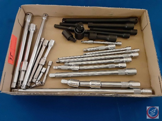 (1) Flat assorted socket extensions; Craftsman and others unkown.