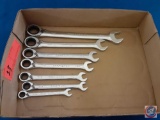 (1) Flat... Assorted...Craftsman SAE reversible ratcheting wrenches.