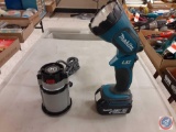 (1) Makita...BML 185 Cordless Flash Light, (1) Portable Cable Model 3101 Laminate Trimmer base.