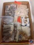 (1) Flat of assorted Items ,woods & sizes; plugs, Pins, dowels etc.