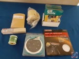 Assorted items; Porter cable abrasive cleaner stick, dynamite sheet sample kit, Makita sandpaper,