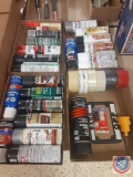 (4) boxes of assorted spray paints, waxes, enamels, 6 rolls of tape.... Pick Up Only no shipping .
