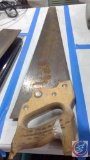 Hand saw sears craftsman Kromedge fine cross cut, Stanley Handsaw, one hand saw brand unknown.