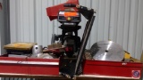 ... Craftsman Radial saw Model # 113-19770, with two bins of assorted items; Radio saw length gauge,