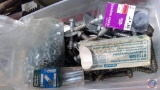 Assorted nuts bolts, washers and drill bits