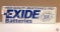 Exide Batteries Painted Metal Sign 36X12.