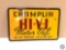 Champlin HI-V-I Motor Oil two sided Metal Porcelain...Sign 32X20.