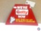 We're Getty now take your cap off to quality gasoline 2 sided Painted Metal sign 15.5x19.5.