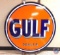 Gulf Dealer Two Sided Metal Porcelain Sign 66 x 66