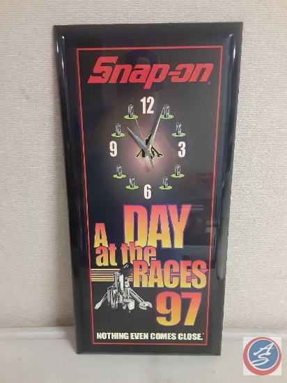 1997 Snap-On A Day at the Races clock, 11X23