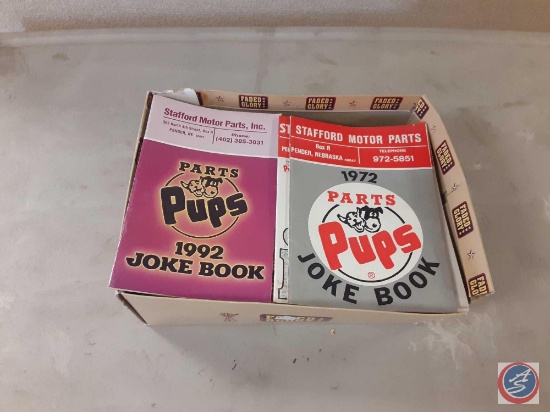 (1) Box of Stafford Motor Parts, Inc. Joke Books