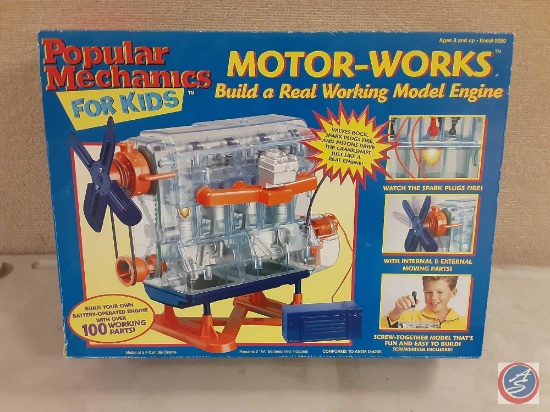 Vintage Popular Mechanics For Kids "Motor-Works - Build a Real Working Model Engine"