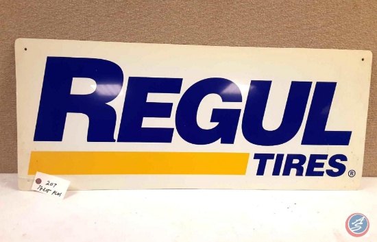 Regul...Tires Plastic Sign 36X15 .