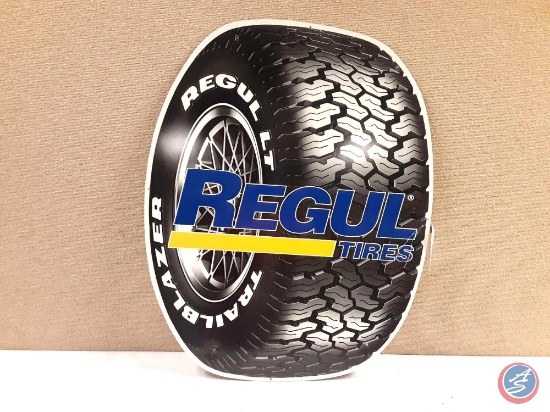Regul Tires Metal sign 221/4x271/2....