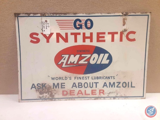 Go Synthetic Amzoil...two sided Painted... Metal Sign 36X24