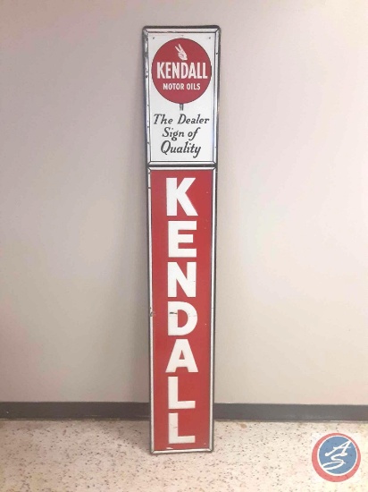 Kendall Motor Oils Painted Metal sign 11 3/4 X 72 .