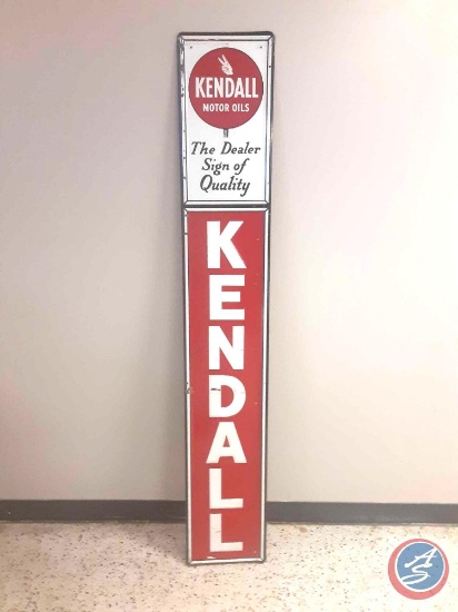 Kendall Motor Oils Painted Metal sign 11 3/4 X 72.