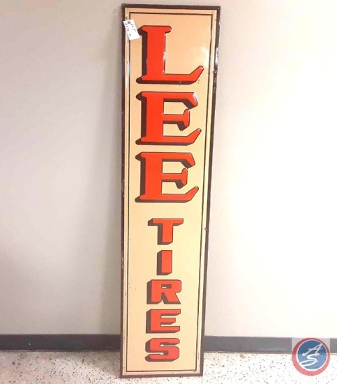 Lee Tires Painted Metal Sign 17X72.