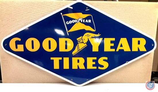 Good Year Tires Metal Porcelain Sign 60X32.