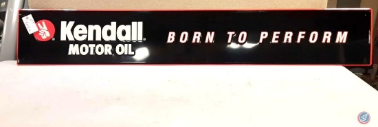 Kendall Motor Oil... Painted Metal Sign 131/2x463/4 .