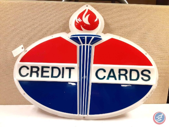 Credit Cards Plastic Sign 401/2x321/2.