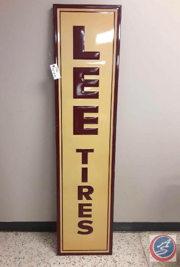 LEE Tires Painted Metal sign 17x72.