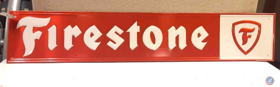 Firestone painted Metal Sign 711/2x131/2.