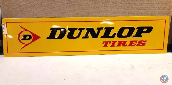 Dunlap Tires painted Metal sign 60x14.