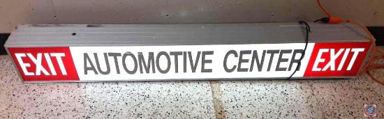 Exit Automotive Center Exit Lighted Plastic sign 72x10x7