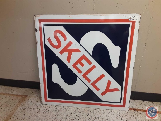 Skelly two sided Metal Porcelain sign 48x48
