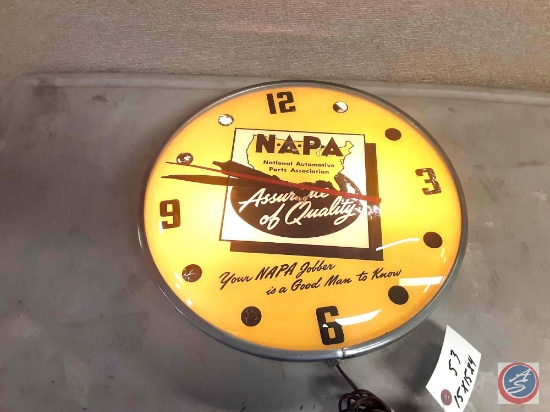 NAPA... Light up Clock 15x15x4....