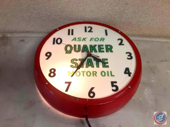 Quaker State Light up Clock 16x16x4.