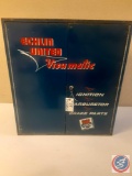 Vintage 25.5X28.5X10 Metal Echlin United Visumatic Cabinet with Key.
