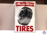 Multi-Mile Tires Painted Metal Sign 36X24 .