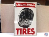 Multi-Mile Tires Painted Metal Sign 36X 24.