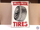 Multi-Mile Tires Painted Metal sign 36X24.
