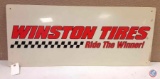 Winston Tires Ride the Winner plastic sign 36X15.