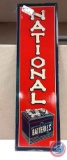 National Batteries Painted Metal sign 13 1/2 X 46 3/4.