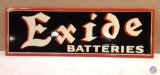 Exide...Batteries Painted Metal Sign 48X16.