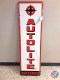 AutoLite Batteries Painted Metal Sign 18X60...