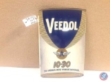 Veedol...10-30 2...sided Flainge metal sign 12.5x18.5 .