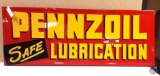 Pennzoil Safe Lubrication Painted Metal sign 58x22.