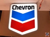 Chevron LIghted Plastic Sign 241/2x28.