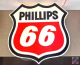 Phillip 66 LIghted Plastic Sign 33x33x6