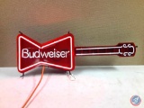 (NO SHIPPING) Guitar Budweiser Neon Sign 41x14x6